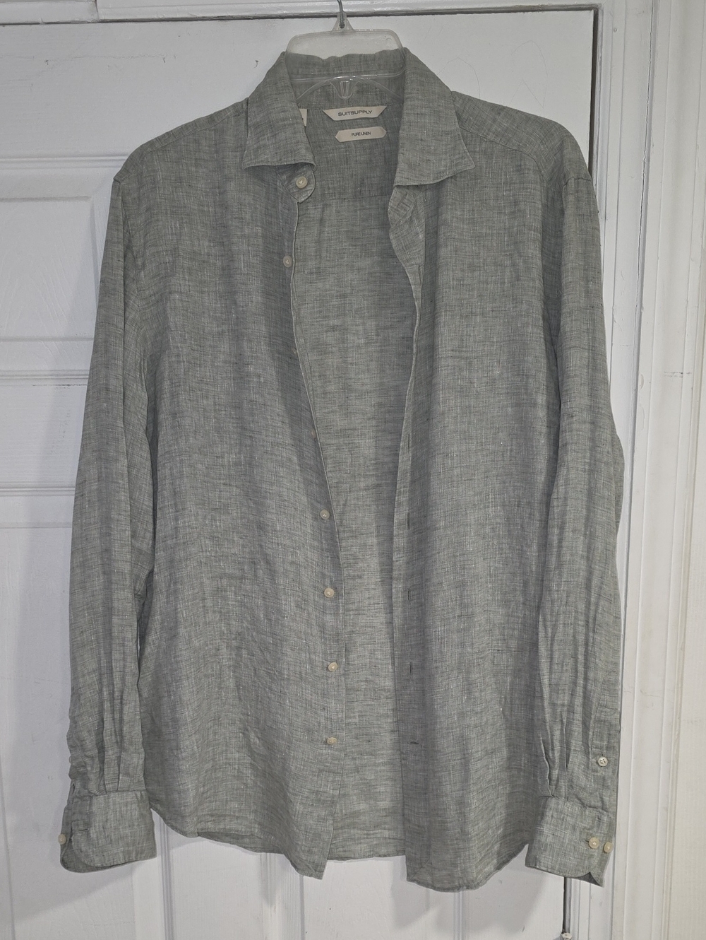 Suitsupply Light Green Pure Linnen Button Up Shirt